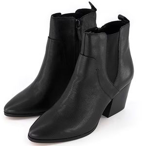 Violet and Red Kennedy Heeled Leather Bootie